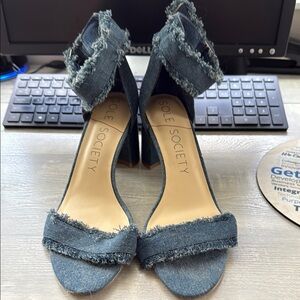 Sole Society Blue Denim Women's Heels sz 9.5